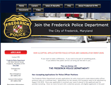 Tablet Screenshot of frederickpolice.org